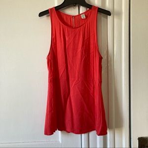 Old Navy Red High Neck Peplum Tank
